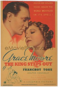 1j0196 KING STEPS OUT mini WC 1936 Josef von Sternberg, golden-voiced Grace Moore & Franchot Tone!