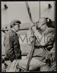 1j1652 MOBY DICK 3 7.5x9.5 stills 1956 candid John Huston, Peck at charity fight and set building!