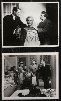 1j1653 NOTORIOUS 3 4x5 stills 1946 Cary Grant with bust by Longet + Ingrid Bergman, Ivan Trieault!