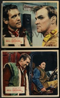 1j0164 HELL DRIVERS 5 English LCs 1957 great images of Stanley Baker, Herbert Lom!