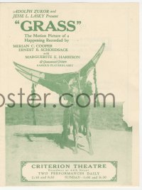 1j0393 GRASS herald 1925 pre-King Kong Merian Cooper & Ernest Schoedsack documentary, ultra rare!