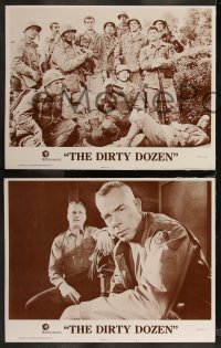 1j1364 DIRTY DOZEN 6 int'l LCs R1975 Ernest Borgnine, Jim Brown, Lee Marvin, Aldrich WWII classic!