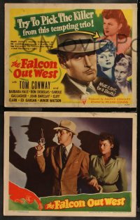 1j1273 FALCON OUT WEST 8 LCs 1944 detective Tom Conway must pick a killer from a sexy tempting trio!