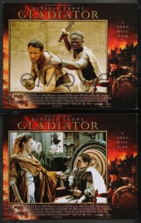 1j1357 GLADIATOR 7 LCs 2000 Russell Crowe, Joaquin Phoenix, directed by Ridley Scott!