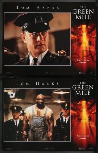 1j1285 GREEN MILE 8 int'l LCs 1999 images of Tom Hanks, Michael Clarke Duncan, Stephen King fantasy!