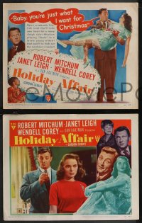 1j1286 HOLIDAY AFFAIR 8 LCs 1949 sexy Janet Leigh is just what Robert Mitchum wants for Christmas!