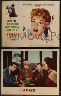 1j1291 JULIE 8 LCs 1956 what happened to Doris Day on her honeymoon with Louis Jourdan?