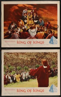 1j1295 KING OF KINGS 8 LCs 1961 Nicholas Ray Biblical epic, Hurd Hatfield as Pontius Pilate!