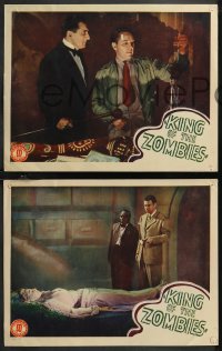 1j1376 KING OF THE ZOMBIES 4 LCs 1941 Dick Purcell & Joan Woodbury, Mantan Moreland, horror!