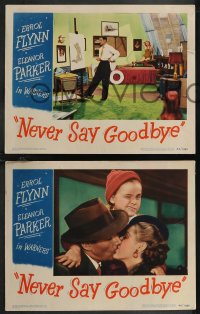 1j1370 NEVER SAY GOODBYE 5 LCs 1946 Errol Flynn & pretty Eleanor Parker, Forrest Tucker!