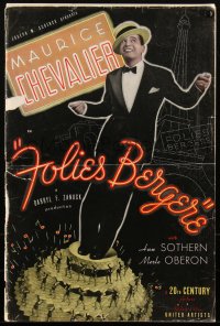 1j1735 FOLIES-BERGERE pressbook 1935 Maurice Chevalier, Ann Sothern & Merle Oberon, very rare!