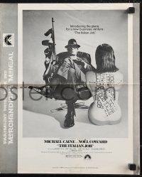 1j1743 ITALIAN JOB pressbook 1969 great image of Michael Caine with map on sexy girl's back!