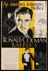 1j1766 RAFFLES pressbook 1930 Ronald Colman as the master criminal, Kay Francis, ultra rare!