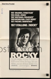 1j1768 ROCKY pressbook 1977 boxer Sylvester Stallone, Talia Shire, boxing classic!