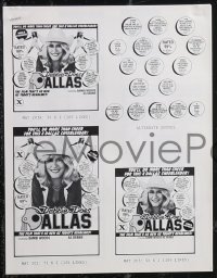 1j0235 DEBBIE DOES DALLAS presskit 1978 Bambi Woods & sexy Texas Cowgirls, contains NO stills!