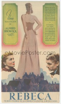 1j0411 REBECCA 4pg Spanish herald 1942 Alfred Hitchcock, Laurence Olivier & Joan Fontaine, different!