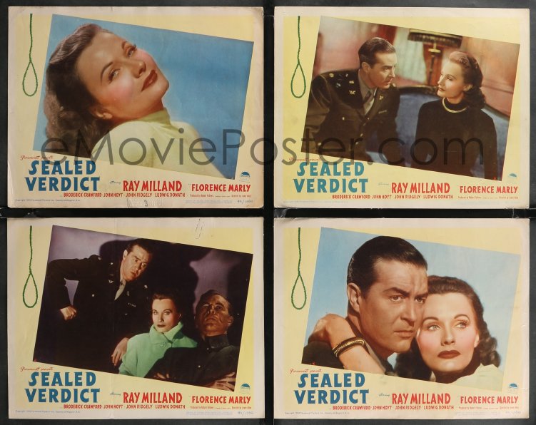 Emovieposter Com J Sealed Verdict Lcs Suave Ray Milland Sexy Redhead Florence