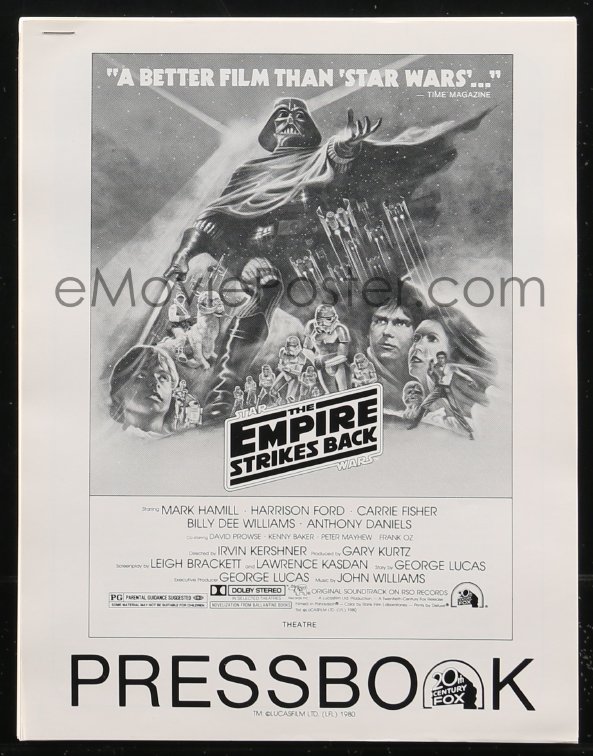 Emovieposter Com J Empire Strikes Back Pressbook George Lucas Sci Fi Classic Great