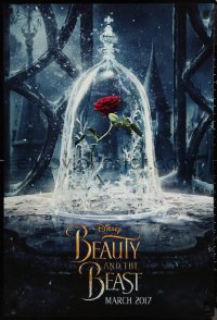 1k1096 BEAUTY & THE BEAST teaser DS 1sh 2017 Walt Disney, great image of The Enchanted Rose!