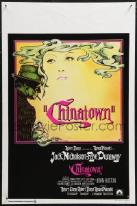 1k0324 CHINATOWN Belgian 1975 Polanski, art of Jack Nicholson & Faye Dunaway by Pearsall!