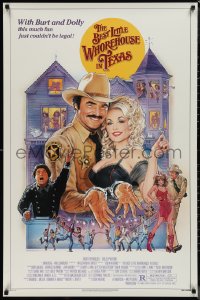 1k1102 BEST LITTLE WHOREHOUSE IN TEXAS 1sh 1982 art of Burt Reynolds & Dolly Parton by Goozee!