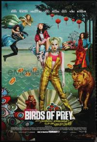 1k1107 BIRDS OF PREY advance DS 1sh 2020 Margot Robbie as Harley Quinn, great surreal artwork!