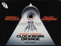 1k0434 CLOCKWORK ORANGE advance British quad R2019 Kubrick, Malcolm McDowell & droogs under eye!