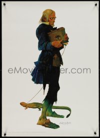 1k0243 CREEPY 20x28 commercial poster 1973 Sanjulian art of Uncle Creepy and pet salamander!