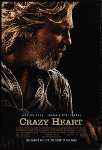 1k1130 CRAZY HEART advance DS 1sh 2009 great image of country music singer Jeff Bridges!