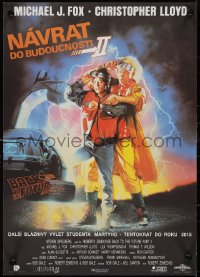 1k0340 BACK TO THE FUTURE II Czech 12x17 1989 Michael J. Fox as Marty, synchronize your watches!