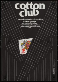 1k0341 COTTON CLUB Czech 11x16 1986 Francis Ford Coppola, Weber art of suit & poker playing card!