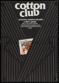 1k0335 COTTON CLUB Czech 23x33 1986 Francis Ford Coppola, Weber art of suit & poker playing card!