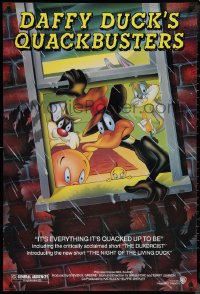 1k1138 DAFFY DUCK'S QUACKBUSTERS 1sh 1988 Mel Blanc, great cartoon art of Looney Tunes characters!