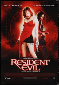 1k0390 RESIDENT EVIL French 27x39 2002 Paul W.S. Anderson, Milla Jovovich, Michelle Rodriguez!