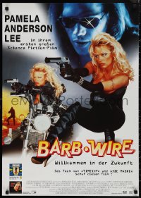 1k0379 BARB-WIRE German 1996 sexiest comic book hero Pamela Anderson in title role w/gun!