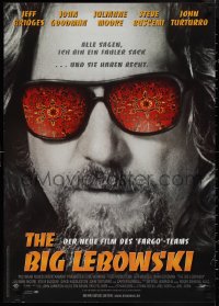 1k0380 BIG LEBOWSKI German 1998 Coen Bros cult classic, Jeff Bridges bowling w/Julianne Moore!