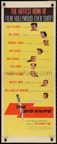 1k0965 BIG KNIFE insert 1955 Aldrich, Jack Palance, Ida Lupino, Shelley Winters, Rod Steiger!