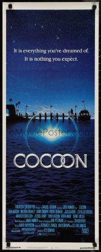 1k0977 COCOON int'l insert 1985 Ron Howard classic sci-fi, great artwork by John Alvin!