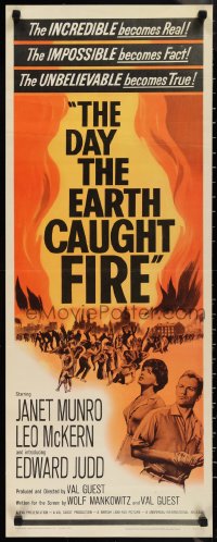 1k0982 DAY THE EARTH CAUGHT FIRE insert 1962 Val Guest sci-fi, the most jolting events of tomorrow!