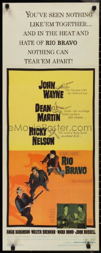 1k1040 RIO BRAVO insert 1959 John Wayne, Ricky Nelson, Dean Martin, Walter Brennan, Howard Hawks