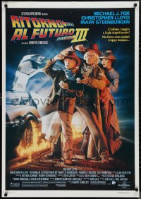 1k0662 BACK TO THE FUTURE III Italian 1sh 1990 Michael J. Fox, Chris Lloyd, Zemeckis, Drew art!