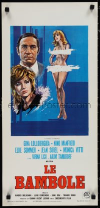 1k0679 BAMBOLE Italian locandina 1965 sexy different art of Lollobrigida, Elke Sommer, Manfredi!