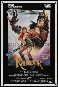 1k1379 RED SONJA int'l French language 1sh 1985 Casaro fantasy art of Nielsen & Schwarzenegger!