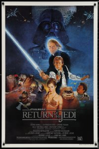 1k1388 RETURN OF THE JEDI style B studio style 1sh 1983 George Lucas classic, art by Sano!