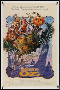 1k1390 RETURN TO OZ 1sh 1985 Walt Disney, cool Drew Struzan art of very young Fairuza Balk!