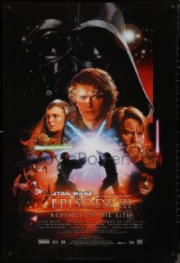 1k1391 REVENGE OF THE SITH style B DS 1sh 2005 Star Wars Episode III, cool art by Drew Struzan!