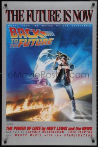 1k0084 BACK TO THE FUTURE 23x35 music poster 1985 art of Michael J. Fox & Delorean by Drew Struzan!