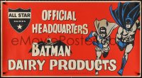 1k0141 BATMAN 24x44 advertising poster 1966 All Star Dairies ad featuring the dynamic duo!