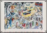 1k0167 BATMAN printer's test 28x40 special poster 1995 really detailed art of Batcave by Dick Sprang!