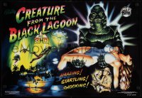 1k0177 CREATURE FROM THE BLACK LAGOON 19x27 special poster 1993 translite from pinball machine!